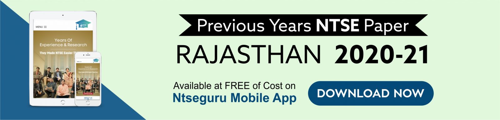 NTSE Previous Year Paper RajasthanÂ 2020-21